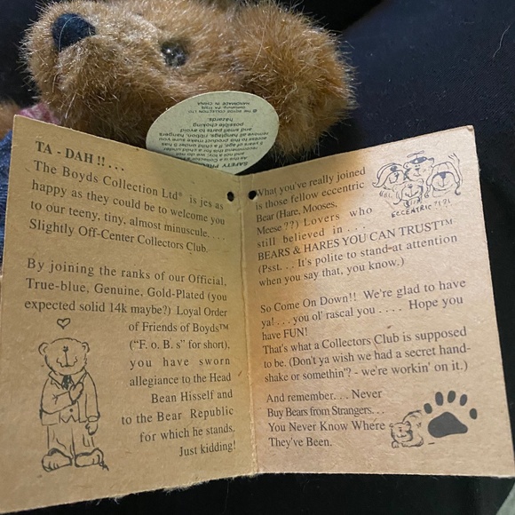 Boyds Bears – With Denim Vest - Picture 6 of 6